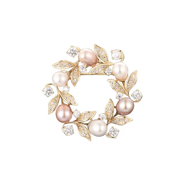 兰盈 花环#好运 人造水晶 胸针 男女同款情侣款