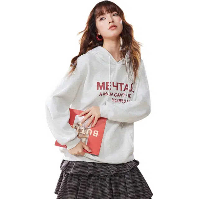 爱依服 秋季韩版时尚常规长袖通勤卫衣 女款