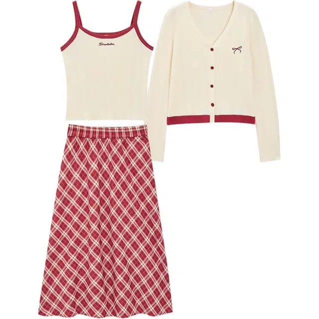 爱依服 法式甜美温柔风秋季裙装套装 女款