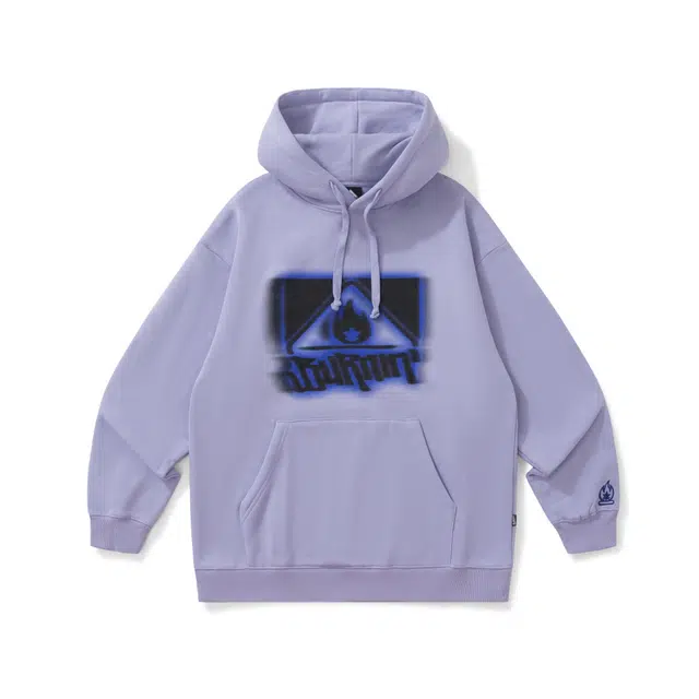 BURNIN Hoodie Square Logo Print