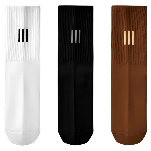 潞优野 简约经典舒适休闲防臭吸汗透气中筒袜 男款