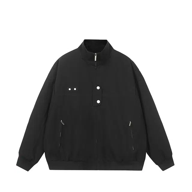 欧路得 欧路得 美式复古飞行外套男秋季高街宽松设计感痞帅百搭立领上衣夹克 男款