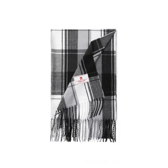 宫里的世界 格子图案柔软舒适百搭 聚酯纤维 绒线围巾 男女同款情侣款