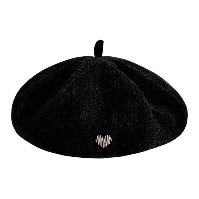 山一丸 韩版复古文艺爱心时尚画家帽显脸小南瓜帽 涤纶 贝雷帽 女款