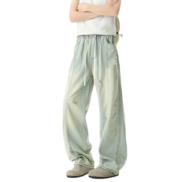 海尔斯 美式时尚百搭简约牛仔裤 男款