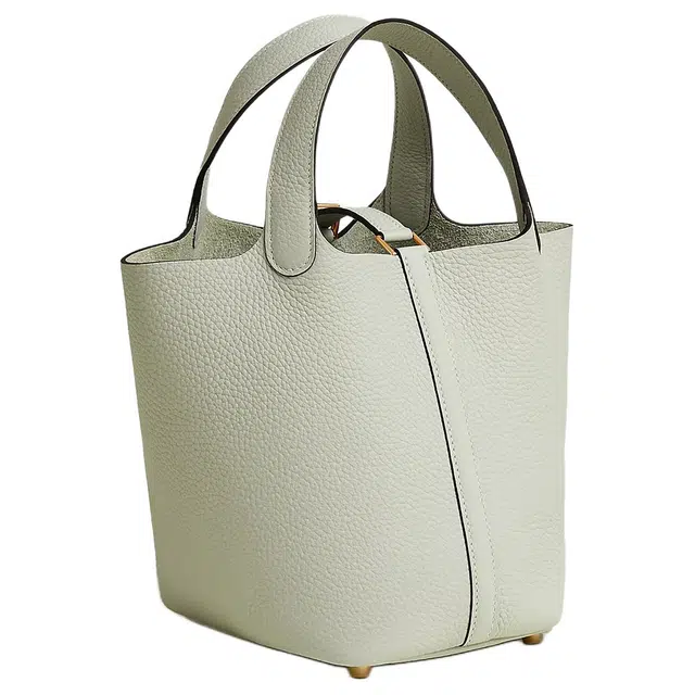 HERMES Picotin Lock 18 Clemence 0W Gris Neve