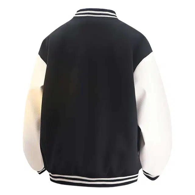 加荣 美式复古棒球服外套男秋季潮牌高街拼色夹克男款宽松休闲开衫卫衣男士时尚高端衫男装小众设计感帅气青少年运动上衣 男女同款