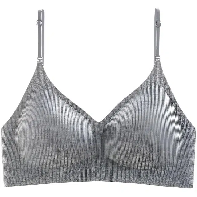 慕梵度 美背内衣挂脖细肩带小胸聚拢夏薄款隐形无痕露背吊带一体式文胸 女款