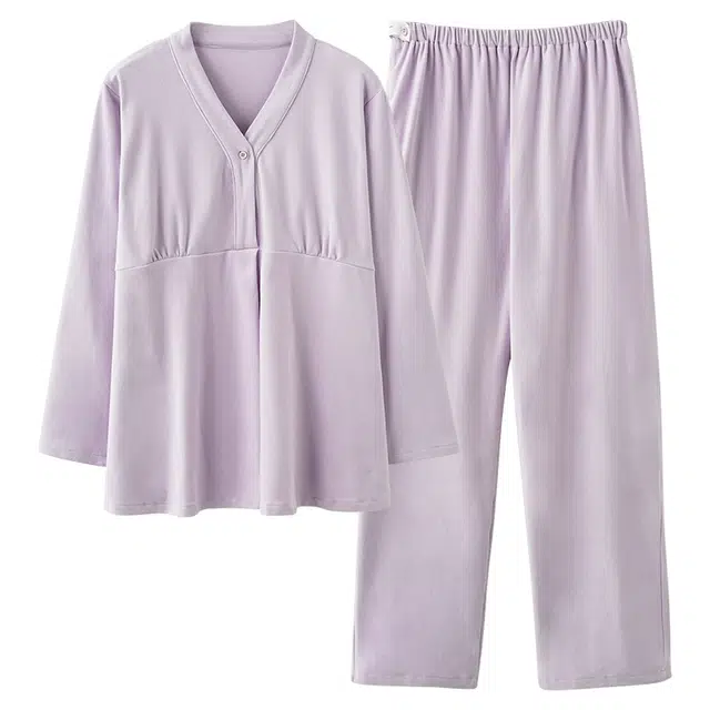 俏薇妮 月子服春秋季长袖哺乳孕妇产妇大码家居服睡衣套装 女款