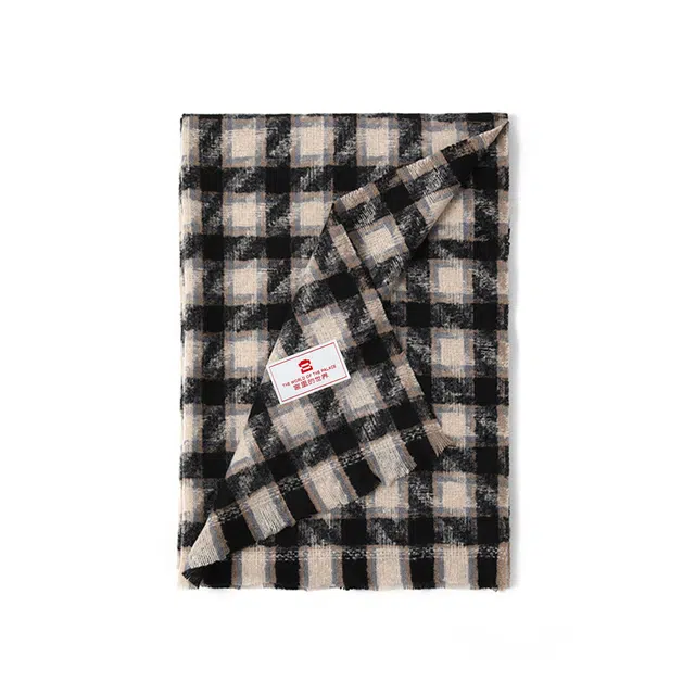 宫里的世界 复古经典格子时尚柔软 聚酯纤维 绒线围巾 男女同款情侣款