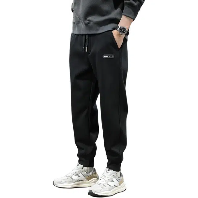 遨宇 秋季美式复古经典运动束脚卫裤重磅极简风韩版潮流户外秋冬哈伦小脚裤子休闲裤 男款