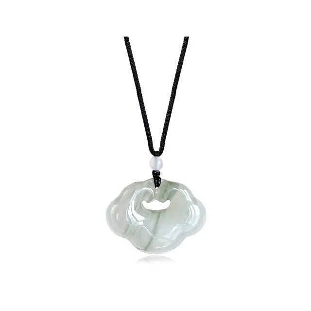 【顺遂】 正大福 祥云如意平安扣 新中式国风清冷感江南高级百搭细腻飘翠旗袍古典温婉清雅大气#好运 天山翠 项链 男女同款情侣款