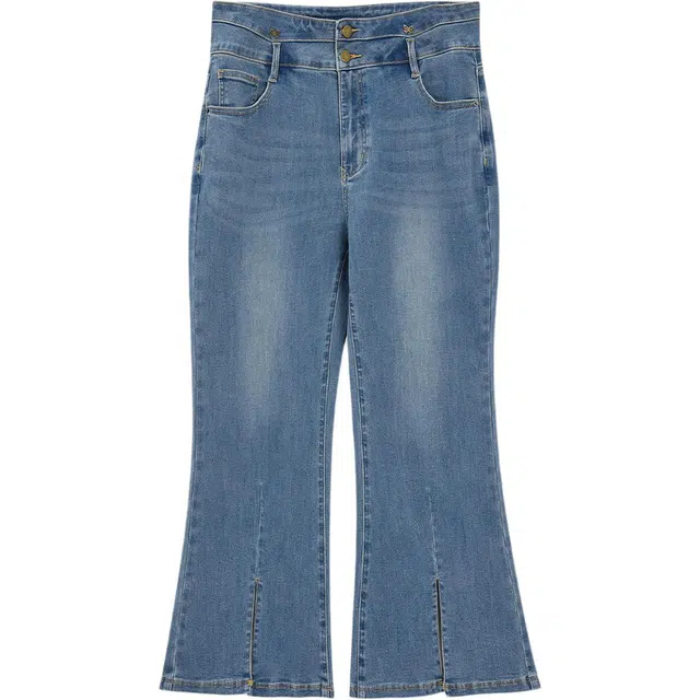 爱依服 通勤气质显瘦韩版牛仔裤 女款