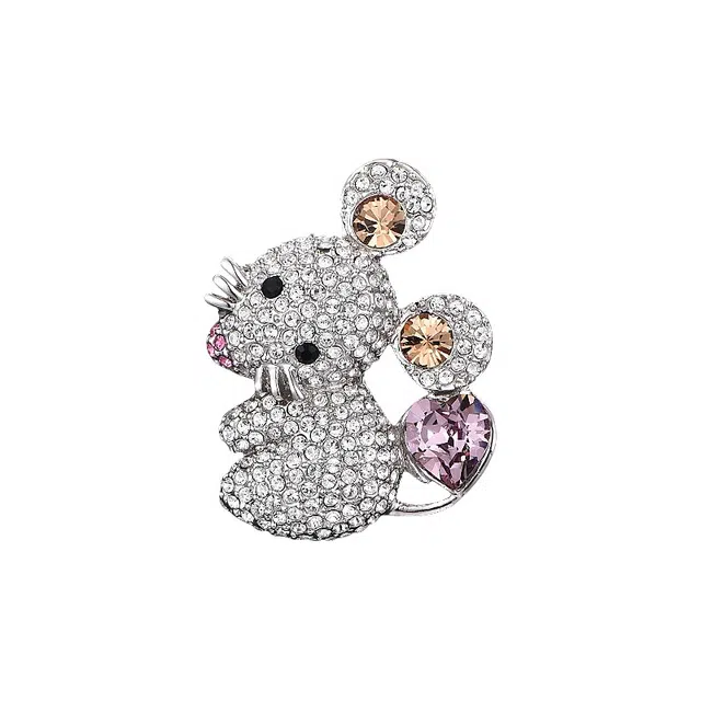 兰盈 锦鼠 轻奢小众#好运 水晶 胸针 男女同款情侣款