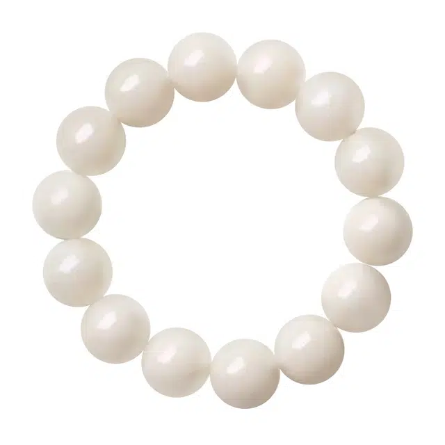 琛宬 【静心转运】新中式国潮风文艺复古圆珠文玩盘玩佛 珠饶#好运 白玉菩提 手串 男女同款情侣款