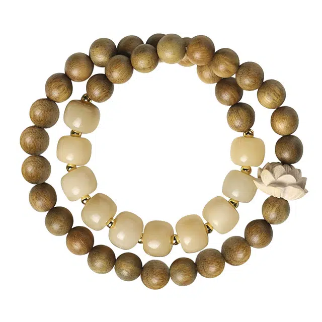 琛宬 【上上签】招财转运纳福佛珠小清新好运常伴简约森系佛念珠复古好运莲莲#好运 绿檀 手串 男女同款情侣款