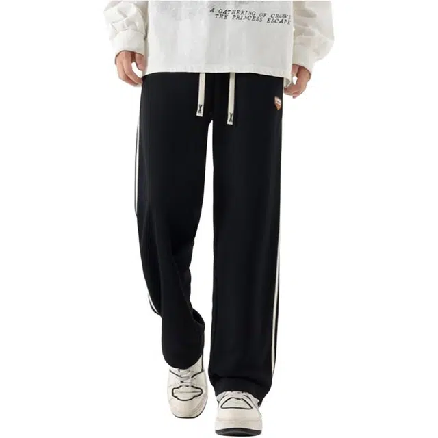 宝米卡 秋冬季潮牌直筒宽松灯芯绒拖地裤运动裤卫裤休闲裤 男女同款