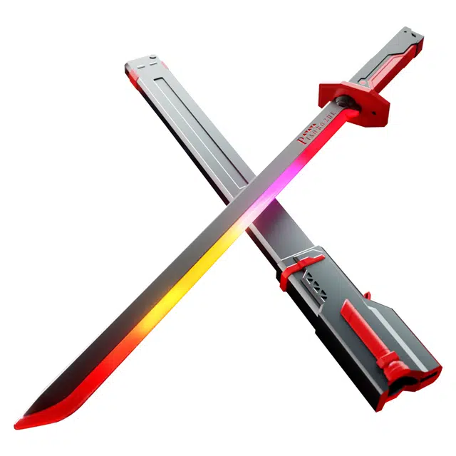 澳梦星 拔刀火花刀 七彩激光剑 闪光宝剑喷雾武士刀 高级黑科技 发光玩具 其他静态模型