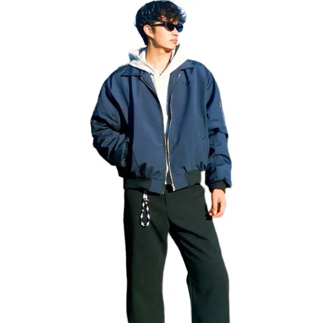 黑马漫画 美式飞行外套男秋季高级感痞帅工装翻领棒球服夹克 男女同款