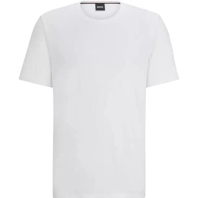 HUGO BOSS Stretch-Cotton Regular-Fit T-Shirt With Logo Detail LogoT