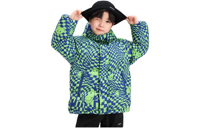 左西 童装 满印加厚连帽长袖羽绒服 儿童款 花色