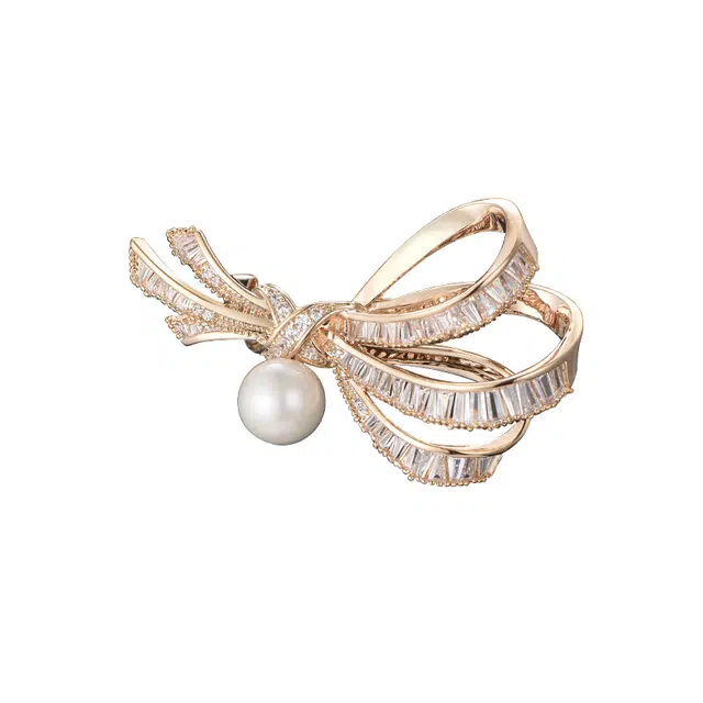 兰盈 蝴蝶结#好运 人造水晶 胸针 男女同款情侣款