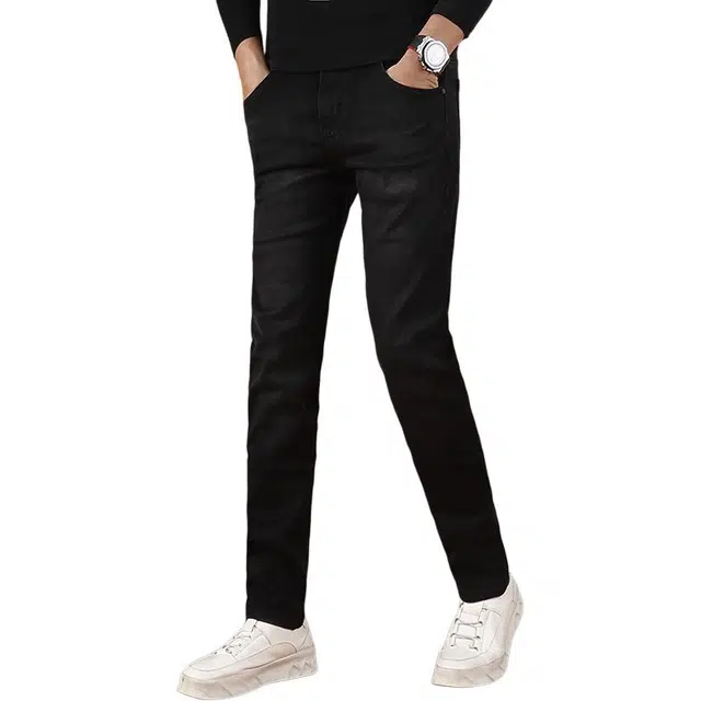 吉肯蒂 裤子休闲弹力男士秋季修身小脚潮流长牛仔裤 男款