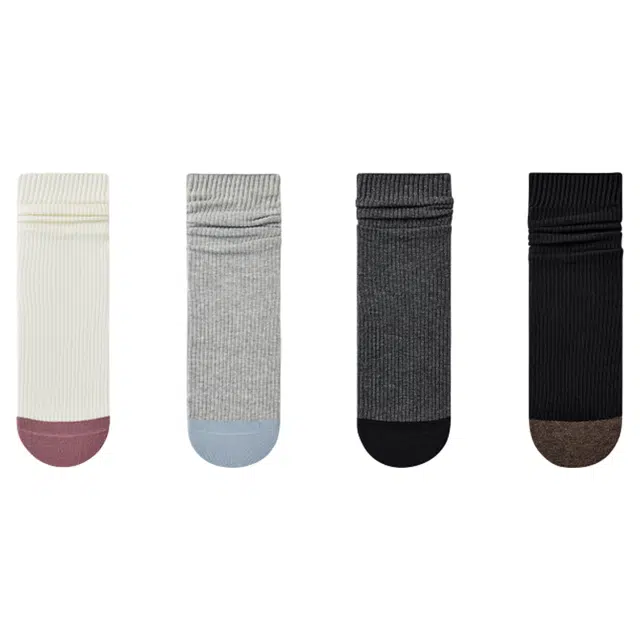 潞优野 时尚简约百搭防臭抗菌纯棉美拉德 中筒袜 女款