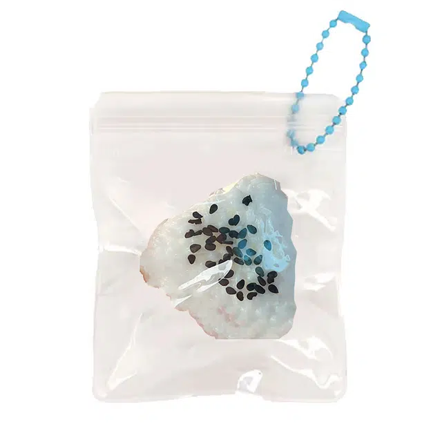 卡莱茵 芝麻三角饭团减压发泄捏捏乐儿童水果手嫩解压玩具 硅胶 挂件 男女同款情侣款