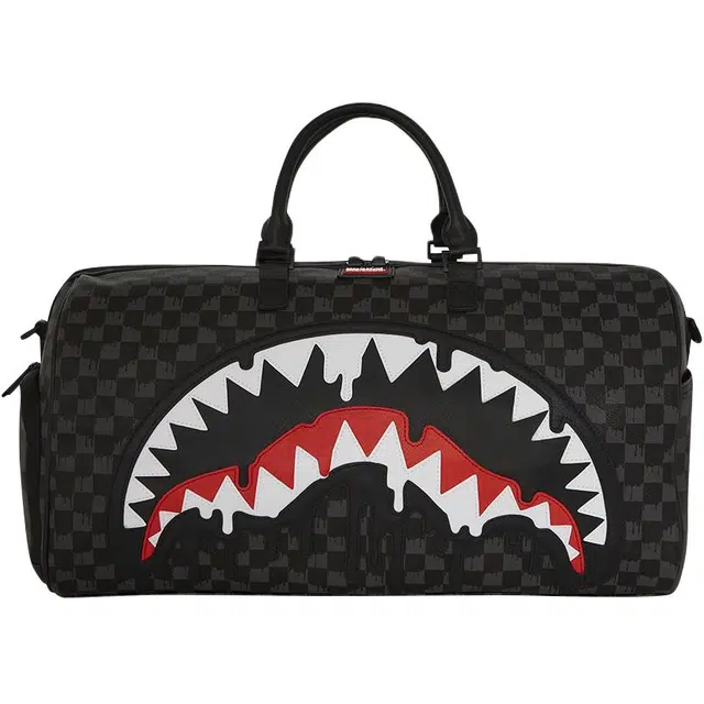 Sprayground Sharks in Paris Travel Bag Black