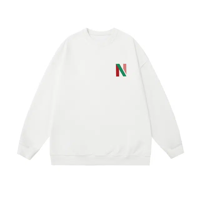 棉基因 早秋高街时尚潮牌简约潮男青少年复古男装减龄感折纸风学院风通勤高级感韩系穿搭女士基础款无帽打底衫慵懒风女圆领卫衣 男女同款