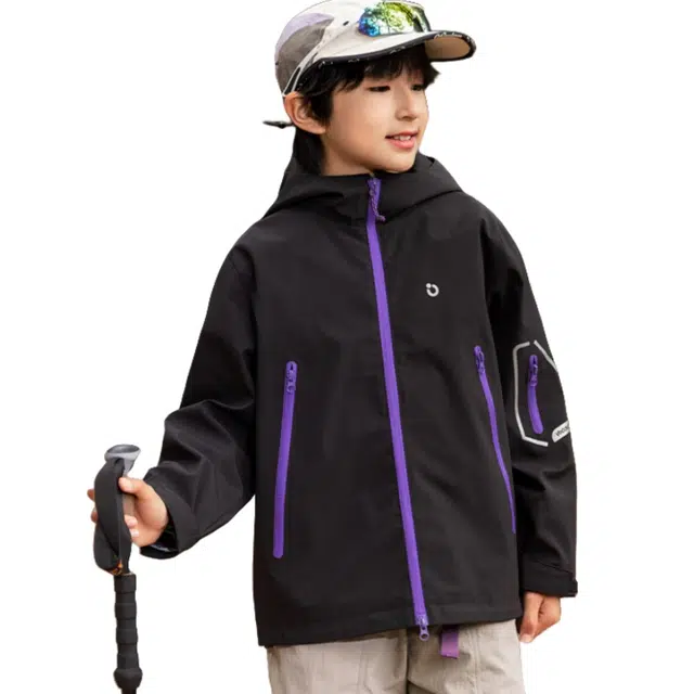 俞兆林冲锋衣 青春时尚可防风防水户外运动儿童小俏壳外套春秋冬季青少年轻便透气舒适百搭