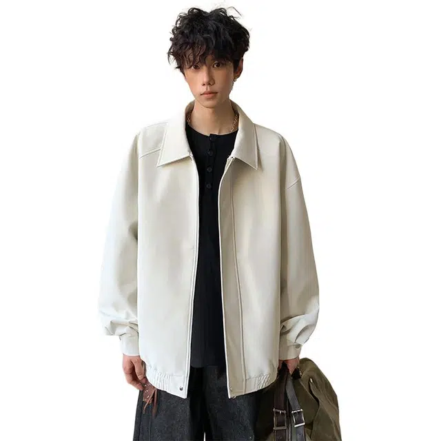 佐菲利 美式开衫轻奢扎染高级感休闲上衣简约百搭通勤外套夹克 男女同款