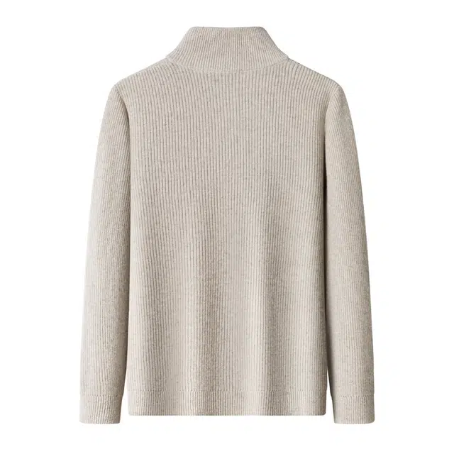 卡丹狄诺 山羊绒绵羊毛秋冬保暖加厚立领拉链羊毛衫男专柜品质亲肤软糯针织打底衫男毛衣 男款