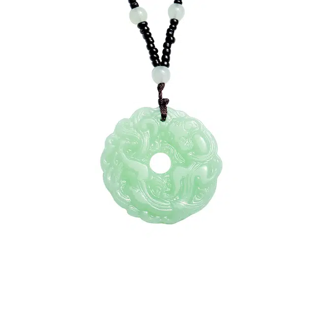 梨云暮雪 翠青吞金貔貅平安扣 搭配六字箴言 招财纳福转运 小众森系 时尚百搭 高级感#好运 琉璃 吊坠 男女同款情侣款