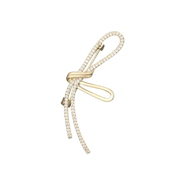 兰盈 小众蝴蝶结轻奢#好运 人造水晶 胸针 男女同款情侣款