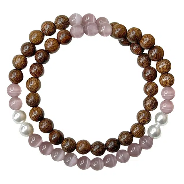 琛宬 财源滚滚 国潮复古新中式招财纳福时来运转文艺简约个性创意优雅气质文玩叠戴百搭#好运 金丝檀木 手串 男女同款情侣款