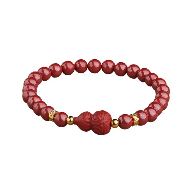 子婳 珠串纳福顺利本命年转运珠新中式国风小众简约气质百搭高级感#好运 朱砂 手串 男女同款情侣款