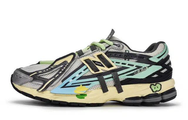 New Balance 1906 REGO Hot Dog Green Apple Graffiti