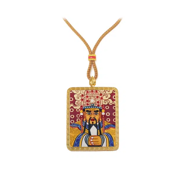 玉临门 时来运转国风五爷前世今生唐卡藏式财神 藏传佛教能量#好运 合金 项链 男女同款情侣款