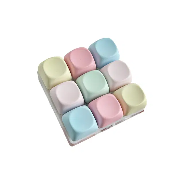 欧伊莲 马卡龙试轴器 按键减压钥匙扣挂件 指尖按压发光玩 创意玩具