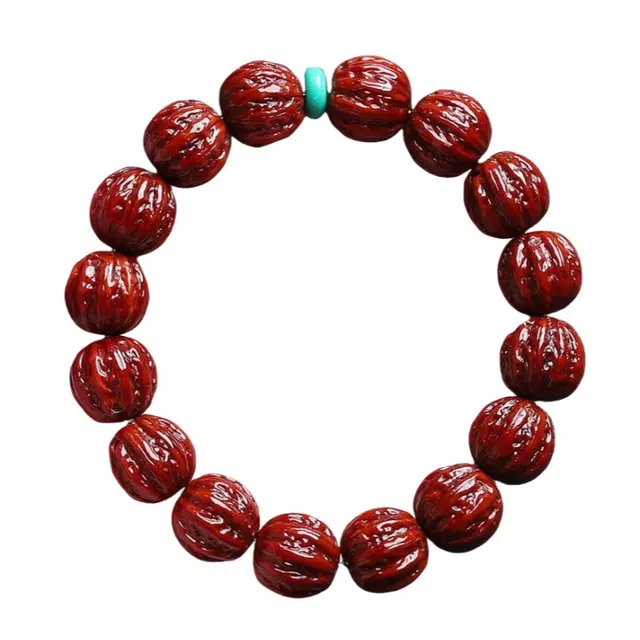 宣华意 【高品质】机刷玉化核雕京八棱文玩包浆款 绕指柔盘玩佛珠 招财纳福#好运 单圈 紫金鼠 手串 男女同款情侣款