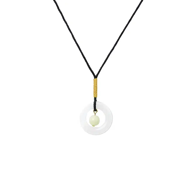 前方大荒野 福气平安扣温柔文雅清新迷人福禄双全新中式时尚潮流百搭精致时髦#好运 菩提根 项链 女款