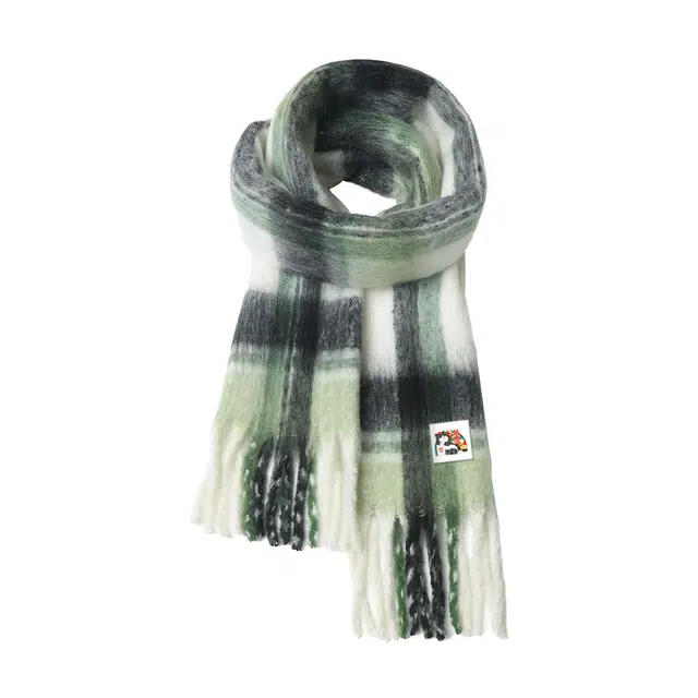 吾皇猫 显白小清新柔软加大厚披肩 心动 聚酯纤维 绒线围巾 男女同款情侣款