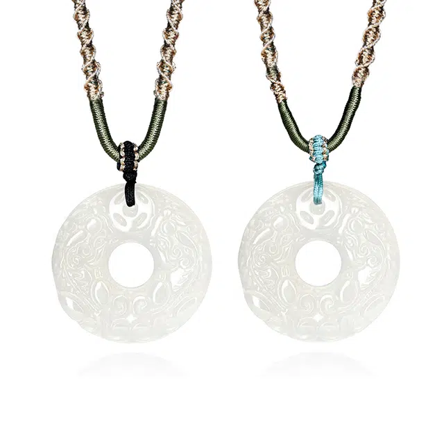 周大生 貔貅平安扣 新中式温润大气招财纳福财源滚滚 同心扣爱情圆满轻奢小众通勤百搭#好运 玉髓 项链 男女同款情侣款