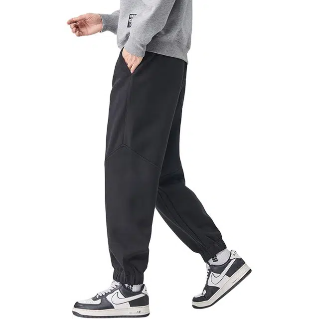 潮人榜 秋冬季重磅高级感束脚卫裤美式高街基础款宽松潮流百搭针织锥形运动休闲裤 男女同款