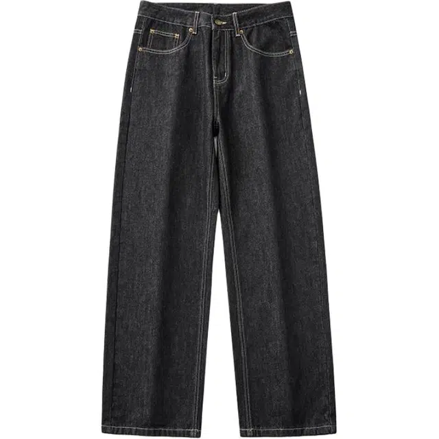 潮人榜 潮牌美式街头百搭宽松质感舒适休闲通勤牛仔裤 男女同款