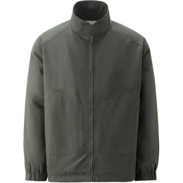 佐丹奴 破骨口袋立领桃皮绒梭织棉衣外套棉服 男款