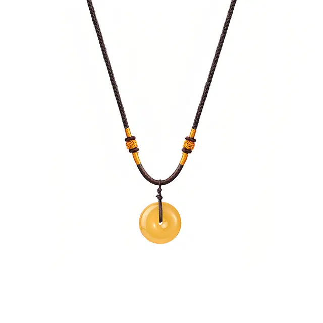 前方大荒野 秋叶平安扣锁骨链温柔文雅小清新时髦小众设计平安喜乐事事如意#好运 菩提根 项链 女款