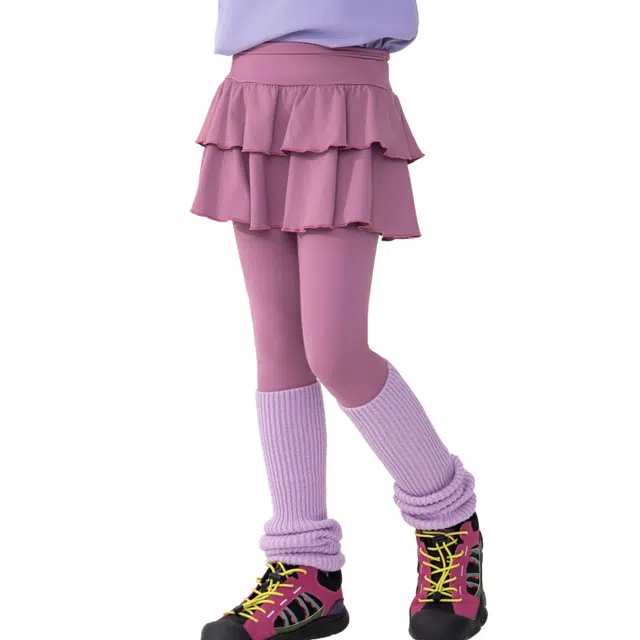 俞兆林长裤 轻塑性重运动儿童裸感鲨鱼裤女童高弹力时尚透气裙裤春秋款女孩速干打底舒适百搭秋装